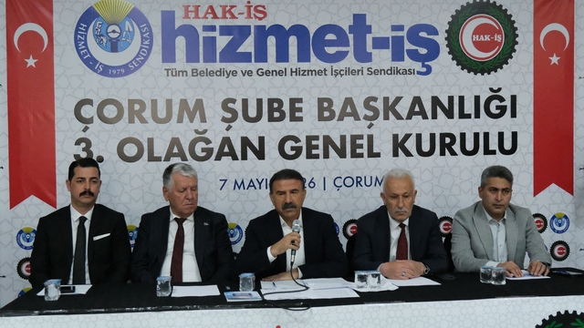 Hizmet-İş Sendikası Çorum Şubesi 3. Olağan Genel Kurulu yapıldı