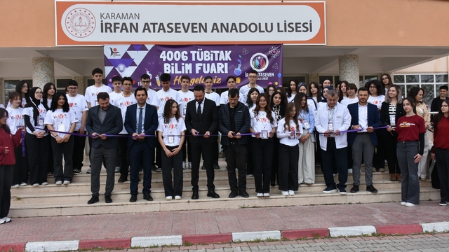 Karaman'da TÜBİTAK 4006 Bilim Fuarı Sergisi açıldı