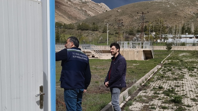 Bayburt'ta atık su arıtma tesisinde teknik inceleme yapıldı