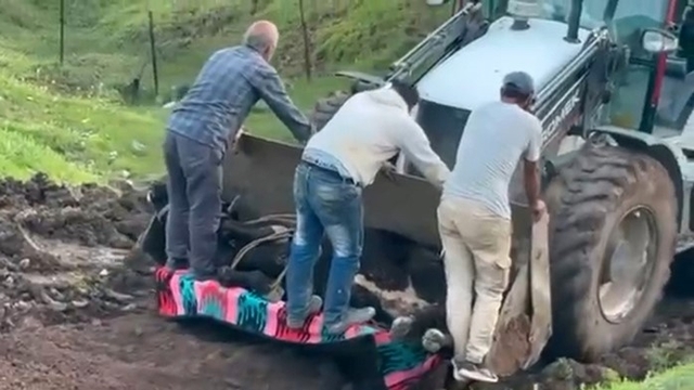 Siirt'te kaybolan büyükbaş hayvan çamura saplanmış halde bulundu