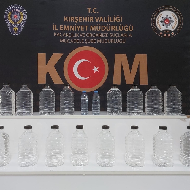 Kırşehir'de kaçak içki ve etil alkol ele geçirildi