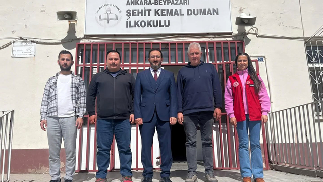 Beypazarı Gençlik ve Spor Müdürlüğünden okullara malzeme desteği