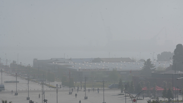 Samsun'da pus ve sis etkisini sürdürüyor