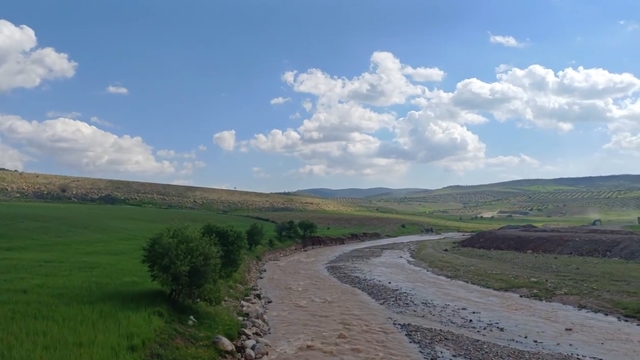 Kilis'te yağışlar 'Sabun Suyu'nun' debisini artırdı