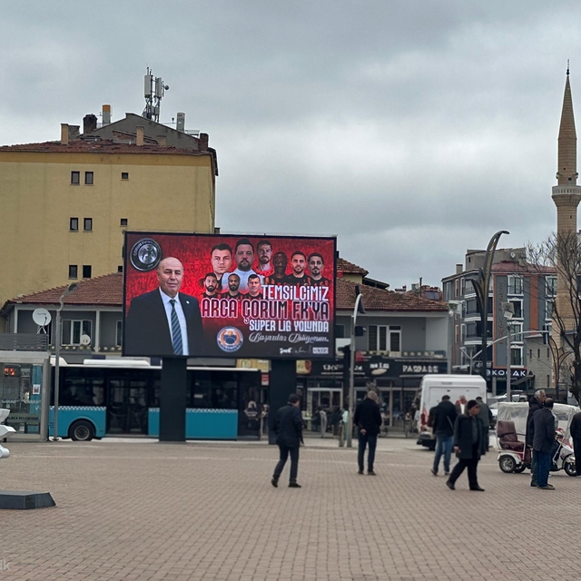 Alaca'da Çorum FK maçı heyecanı dev ekranda yaşanacak