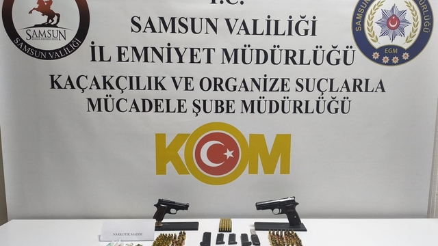 Samsun'da silah ve uyuşturucu operasyonunda 1 zanlı yakalandı