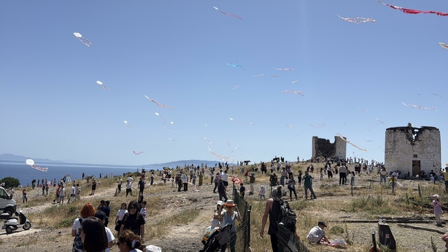 Bodrum'da uçurtma festivalinde renkli görüntülere sahne oldu