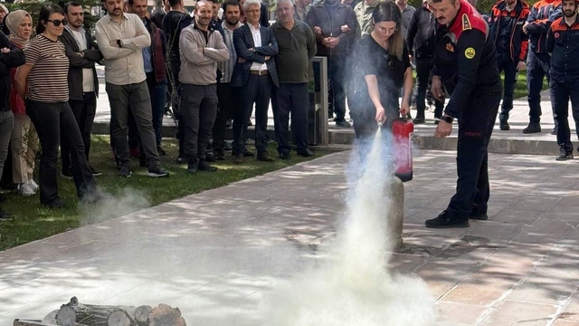 Bayburt Adliyesi personeline yangın eğitimi verildi