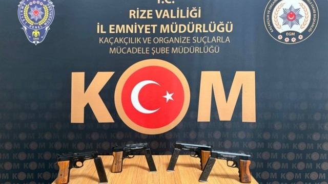 Rize'de kaçak silah operasyonu