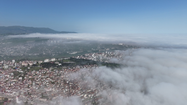 Samsun sisle kaplandı