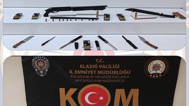 Elazığ'da 9 adet ruhsatsız silah ele geçirildi
