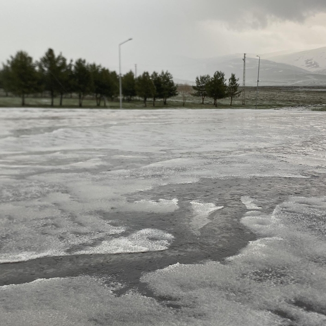 Ardahan'da dolu yağışı etkili oldu