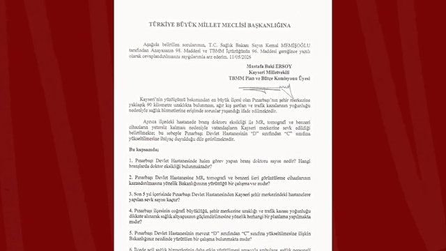 MHP'li Ersoy'dan Pınarbaşı için sağlık hamlesi