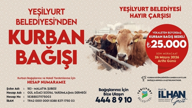 Yeşilyurt Belediyesi'nden kurban bağışı seferberliği