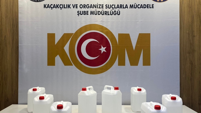 Samsun'da 40 litre etil alkol ele geçirildi