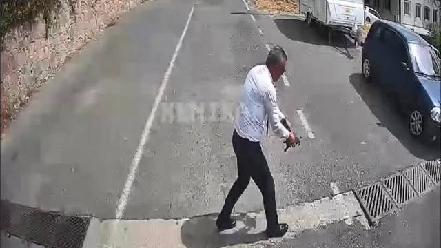 Otobüsü durdurup kaplumbağayı ezilmekten kurtardı
