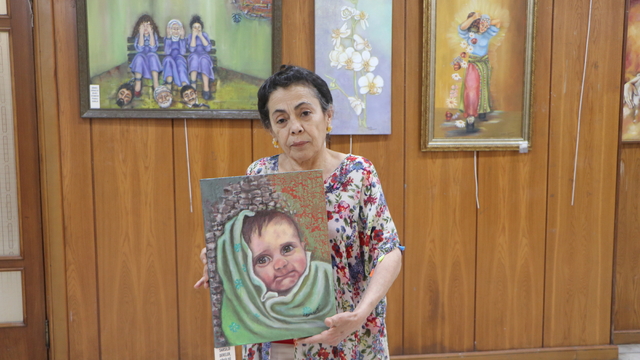 Adanalı ressam, asrın felaketinde 128 saat sonra enkazdan çıkarılan Vatin bebeği resmetti