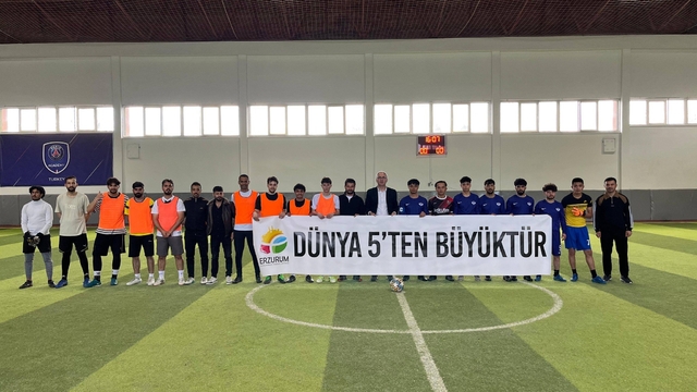 Erzurum'da mini dünya kupası etkinliği