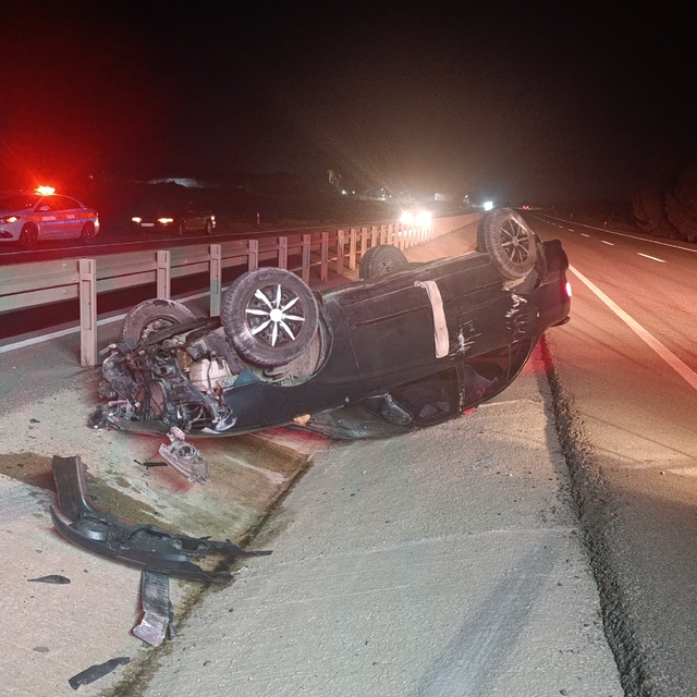 Tekirdağ'da otomobil takla attı: 1 yaralı