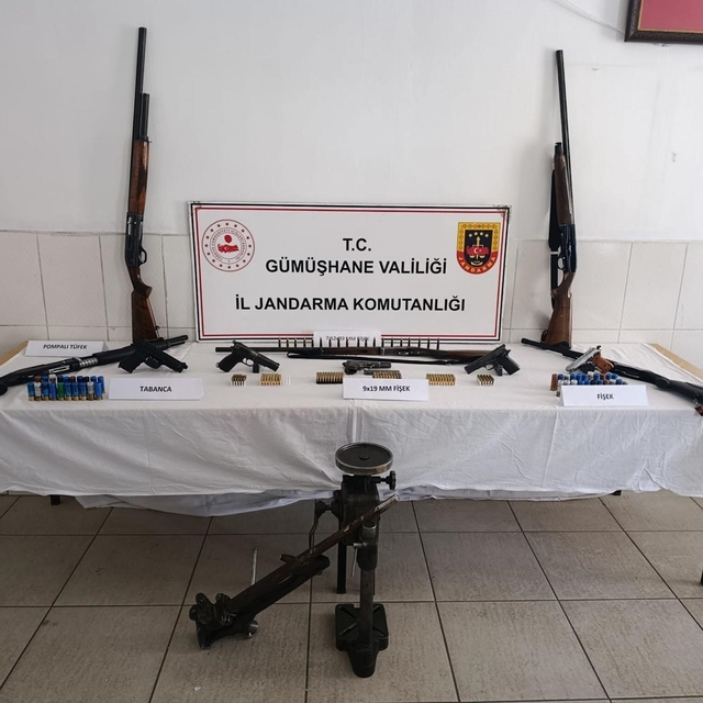 Gümüşhane'de jandarmadan silah operasyonu