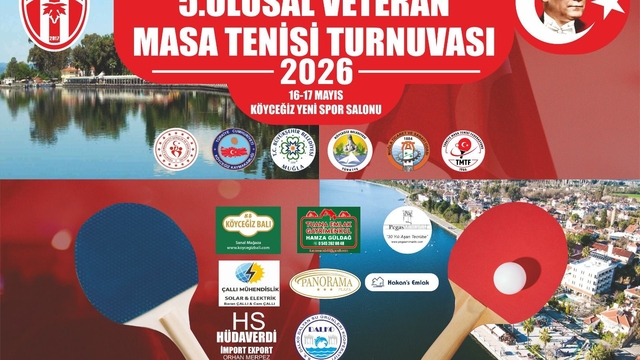 Köyceğiz'de 5. Ulusal Veteran Masa Tenisi Turnuvası düzenlendi