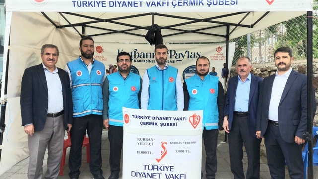 Çermik'te kurban bağış standı açıldı