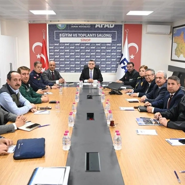 Sinop'ta afet hazırlıkları gözden geçirildi