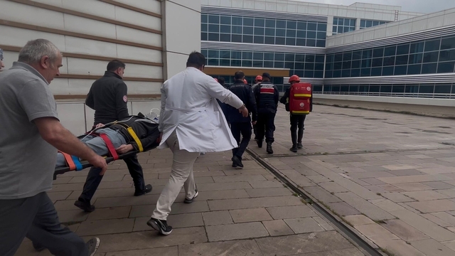 Bafra Devlet Hastanesi'nde yangın tatbikatı