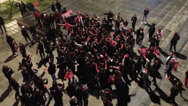Çorum FK taraftarları yarı final galibiyetini coşkuyla kutladı