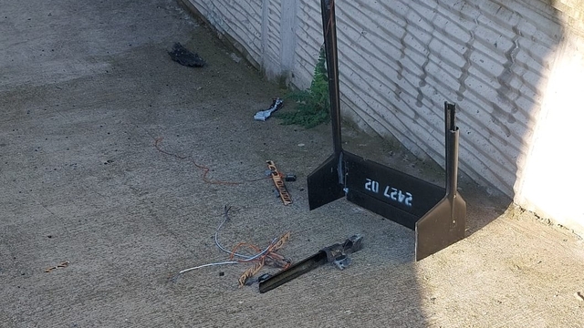 Samsun'da sokağa insansız hava aracı düştü