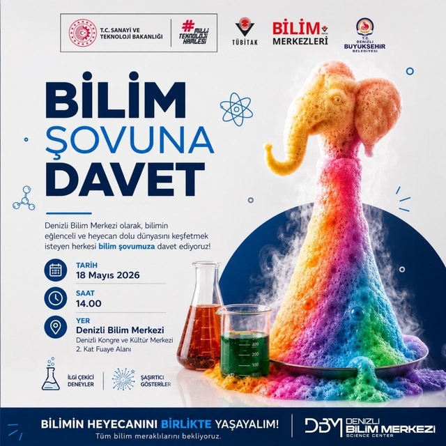 Denizli Bilim Merkezi'nde her yaşa uygun 'Bilim Şovu' yapılacak