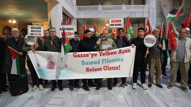 Nevşehir'de Küresel Sumud Filosu'na destek verildi
