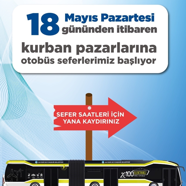 Kurban Pazarları'na otobüs seferleri başlıyor
