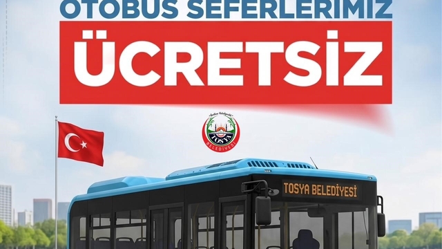 Tosya'da 19 Mayıs'ta halk otobüsleri ücretsiz olacak