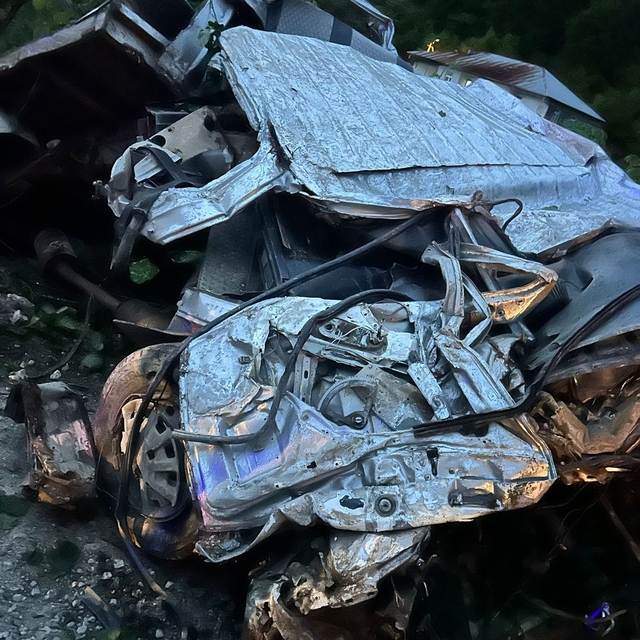 Yüzlerce metrelik yamaçtan böyle yuvarlandı