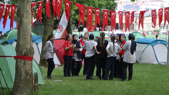 Samsun'da 500 izci kampa girdi