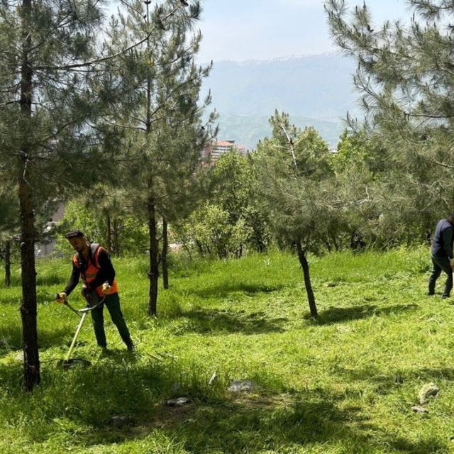 Şırnak'ta mezarlık ve yeşil alanlarda temizlik çalışması