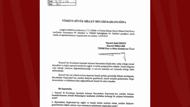 MHP'li Ersoy: "Bayramhacı yeniden Kayseri turizmine kazandırılmalı"