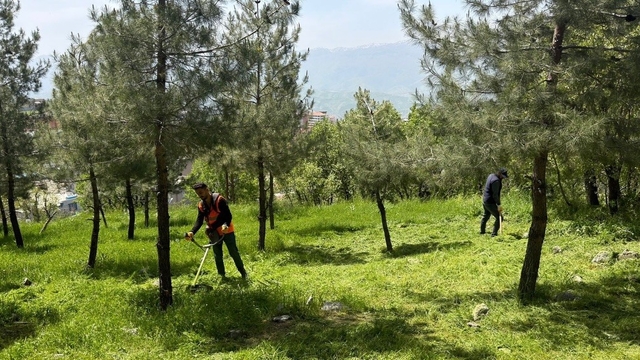 Şırnak'ta mezarlık ve yeşil alanlarda temizlik çalışması