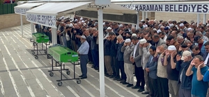 Mersin'deki kazada ölen anne ve kızı Karaman'da son yolculuğuna uğurlandı