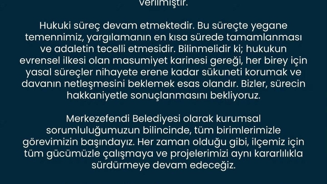Başkan Doğan; "Sürecin hakkaniyetle sonuçlanmasını bekliyoruz"