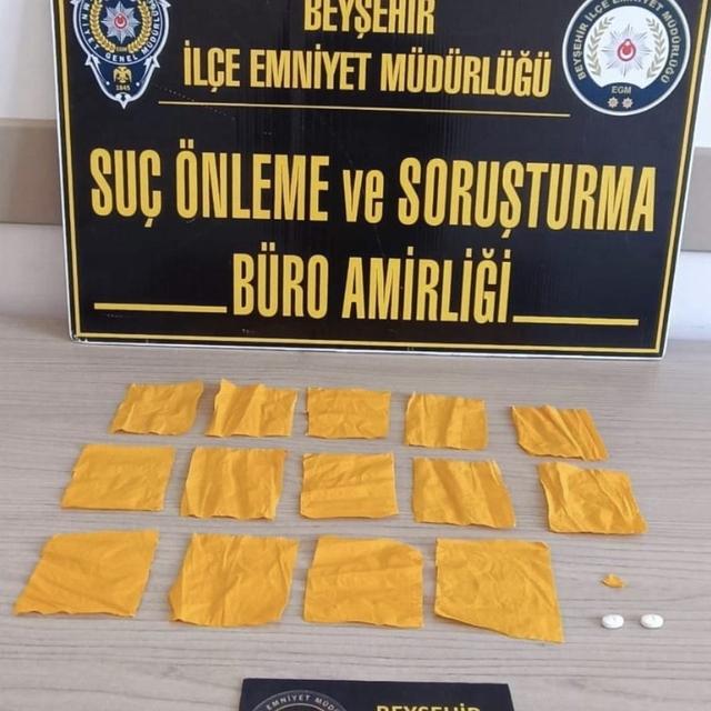Beyşehir'de uyuşturucu ve aranan şahıs operasyonları