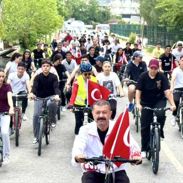 Çine'de 'sağlıklı yaşam' için pedal çevirdiler
