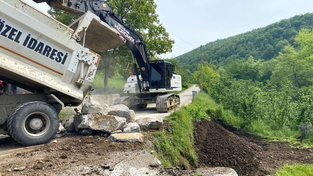 Düzce'de aşırı yağışlar heyelana neden oldu
Çamlısu köyünde heyelan bölgesinde stabilizasyon çalışması