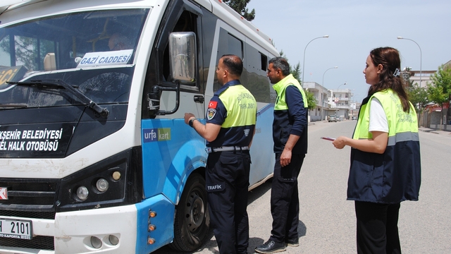 Şanlıurfa'da toplu taşıma araçları denetlendi