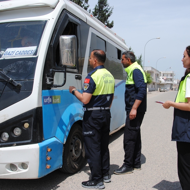 Şanlıurfa'da toplu taşıma araçları denetlendi