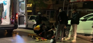 Kontrolden çıkan motosiklet devrildi, sürücüsü yaralandı