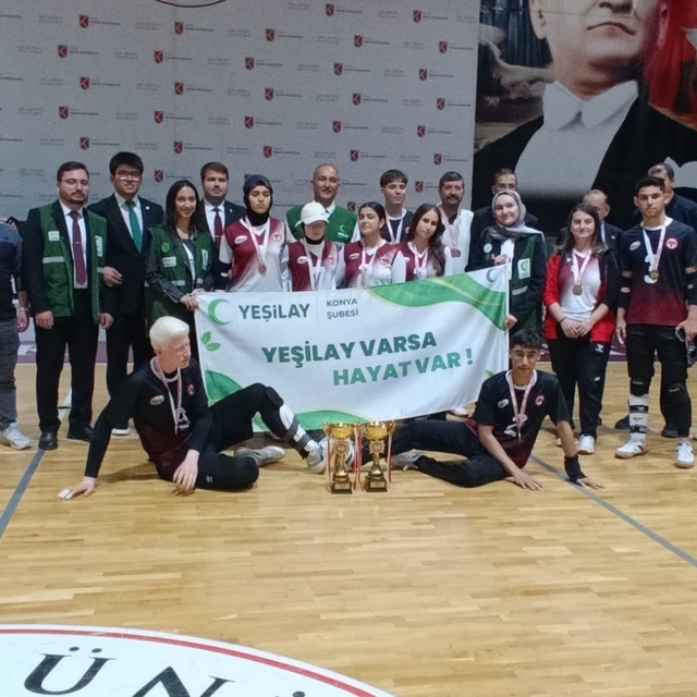 Konya'da düzenlenen Yeşilay Gençler Türkiye Golbol Şampiyonası sona erdi