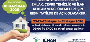 Yeşilyurt Belediyesi vezneleri vergi ödemeleri için resmi tatilde açık olac...