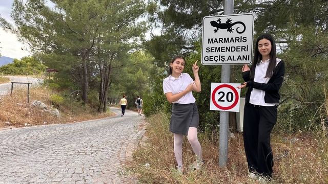 Marmaris Semenderine öğrencilerden yakın koruma